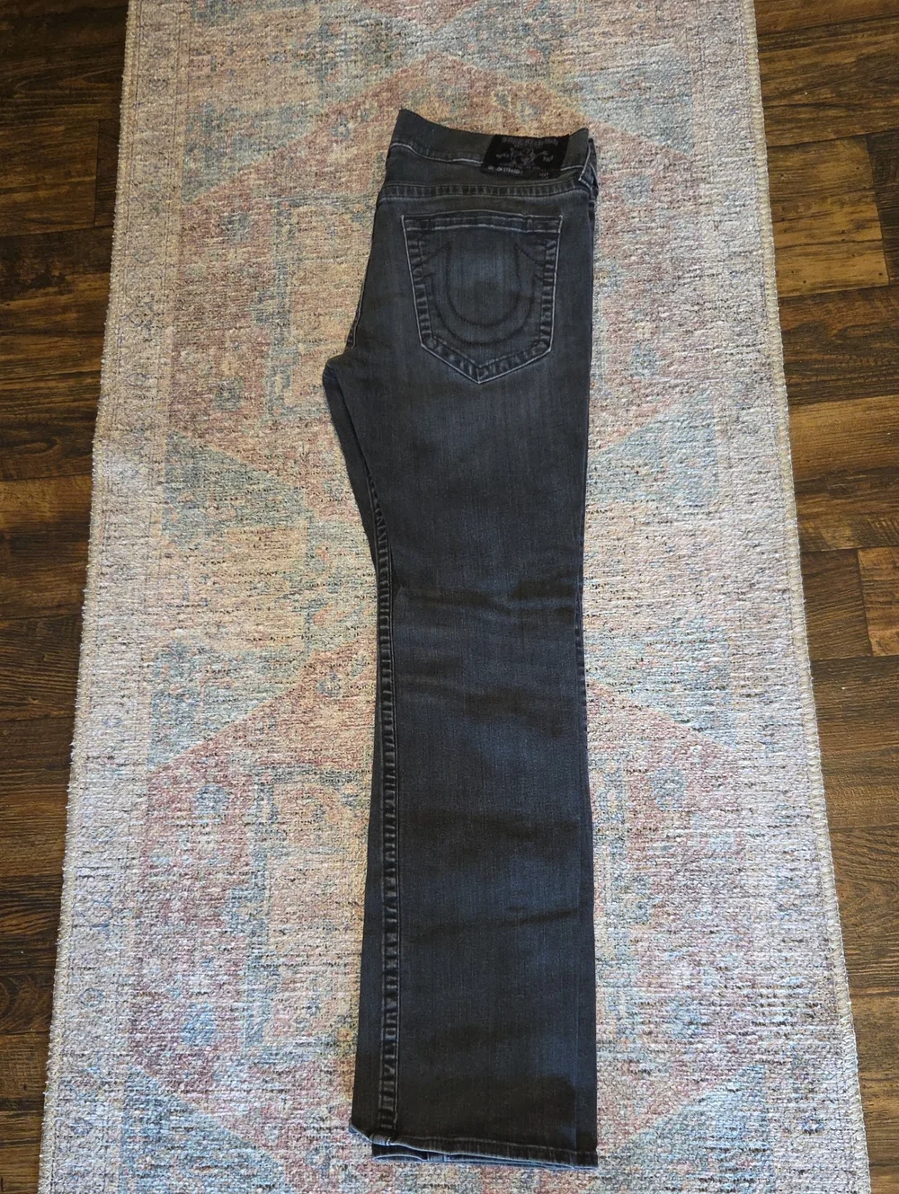 True Religion Men's Charcoal Straight Jeans